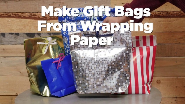 How To Turn Wrapping Paper Into A Gift Bag DIY