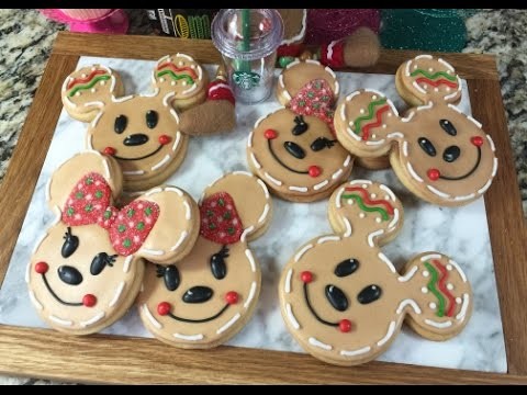 Mickey & Minnie Mouse Gingerbread Cookies(How To)