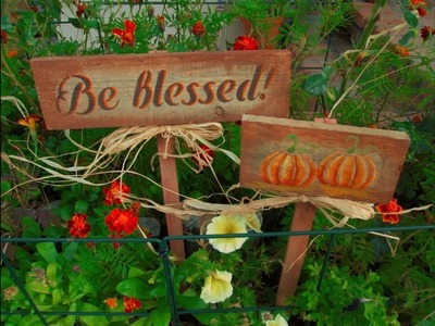 Recycled Pallet Wood turned into Fall Signs ~ Featuring Miriam Joy
