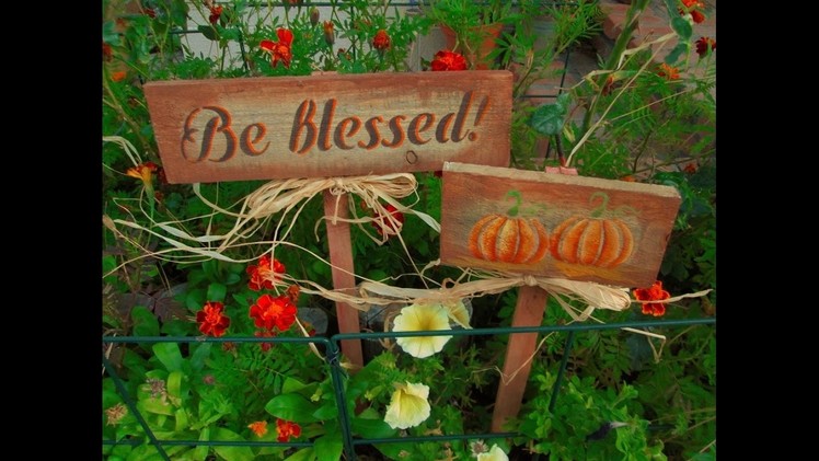 Recycled Pallet Wood turned into Fall Signs ~ Featuring Miriam Joy
