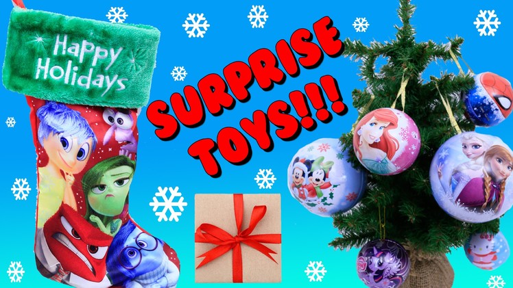 SURPRISE CHRISTMAS STOCKINGS Disney INSIDE OUT Stocking & Surprise Toys Ornaments DisneyCarToys