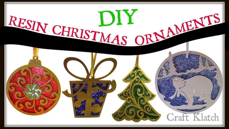 Wood, Resin and Glitter Christmas Ornaments | DIY Project | Craft Klatch | How To
