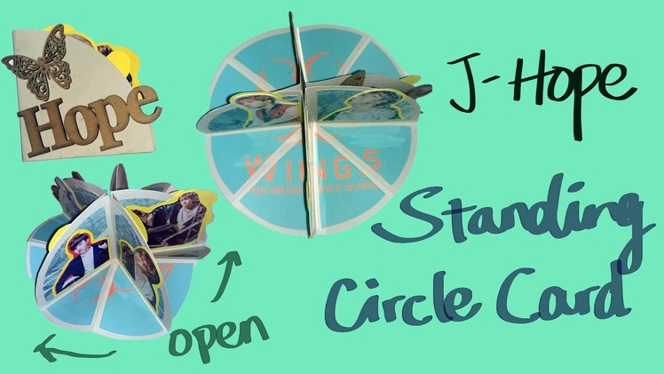 BTS J-Hope (Jung Hoseok) Handcraft. Handmade Standing Circle Card [R Luck]
