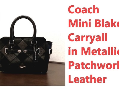 Coach Mini Blake Carryall in Metallic Patchwork Leather 55878