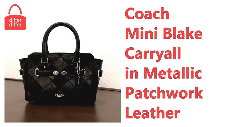 Coach Mini Blake Carryall in Metallic Patchwork Leather 55878