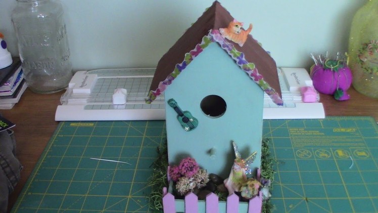 CRAFT WITH ME fairy garden birdhouse