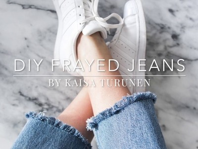 DIY frayed jeans