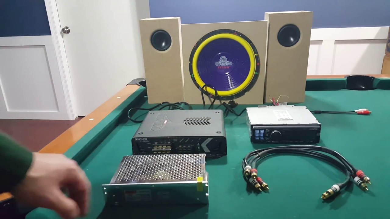 DIY Hooking up a Car Stereo, amp & subwoofer in house