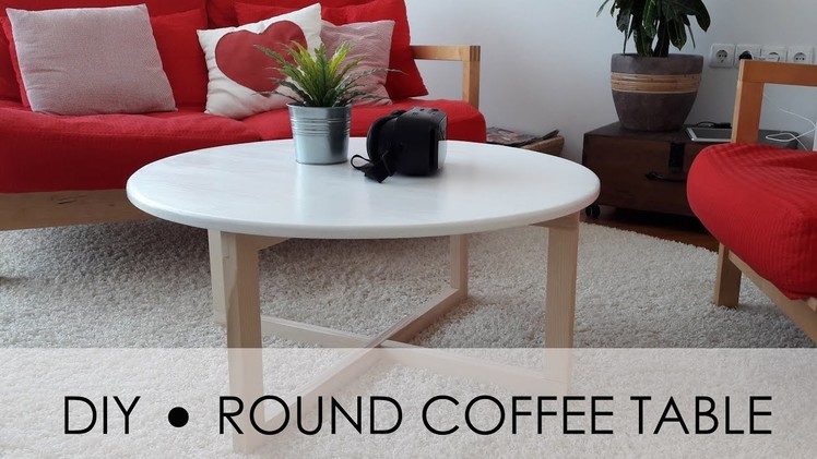 DIY - round coffee table - EASY & SIMPLE