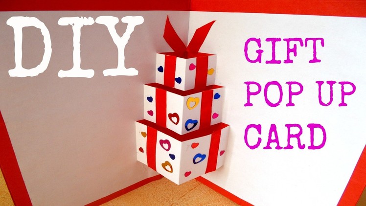 How to make a gift pop up card - handmade card
