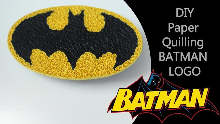Ruchi's art | DIY | how to make a cool Batman logo using quilling paper strips |
