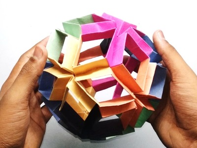 Tutorial - How to make an Easy Origami FIREBALL - Modular Origami - Fun & Beautiful