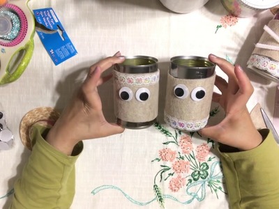 #15  Easter ???? Series 2017 - DIY Recycled Tin Can Craft - Easter Funny Face