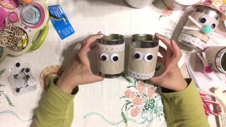 #15  Easter ???? Series 2017 - DIY Recycled Tin Can Craft - Easter Funny Face