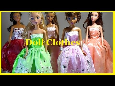 4 DIY | Barbie Doll Clothes | Thrift Store - Hand Made!