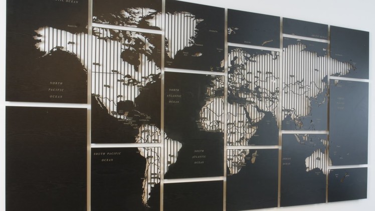 A.P. Donovan - DIY wooden world map with an incredible size of 2.5m x 1.2m