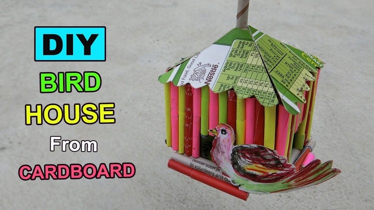 Cardboard Craft - Bird House DIY | Crafts ideas