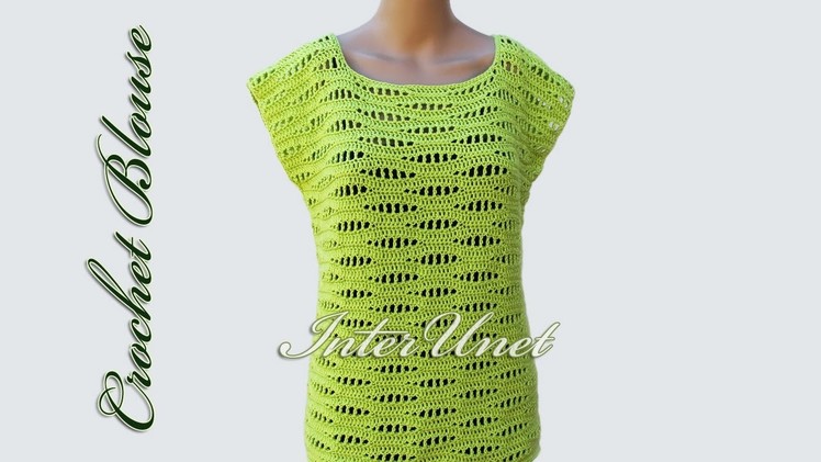 Crochet blouse – sleeveless pullover top crochet pattern