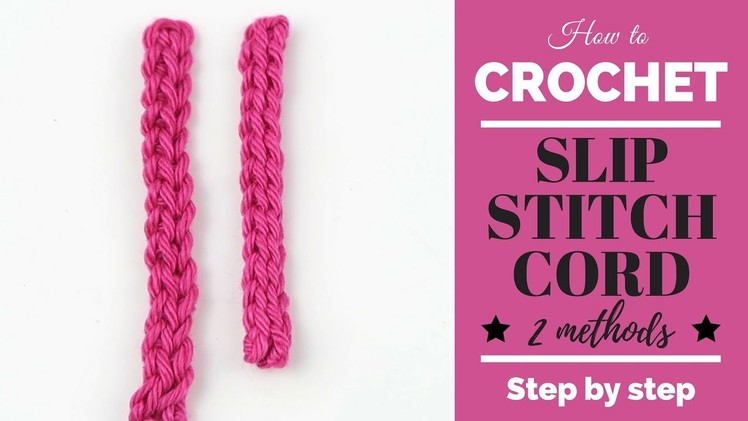 Crochet quick tip #5: Crochet tutorial for absolute beginners: How to make  a  slip stitch cord