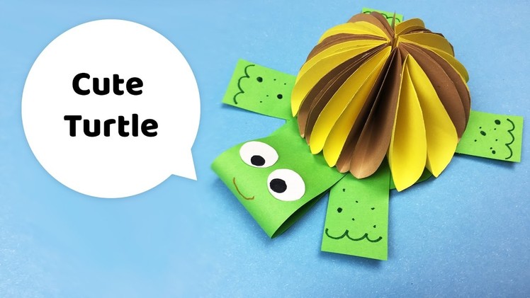 CUTE TURTLE paper craft for kids :)