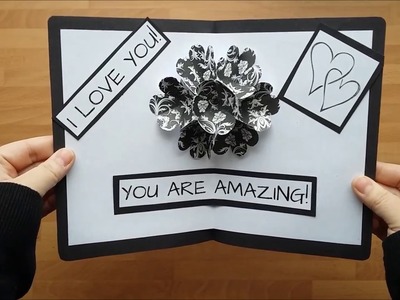 DIY 3D Flower POP UP Card | Gör Det Själv: 3D Blommor Pop-Up Kort
