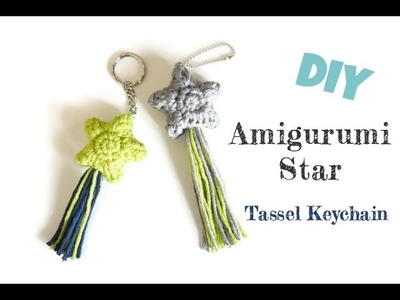 DIY Amigurumi Crochet Star Keychain with Tassel Tutorial