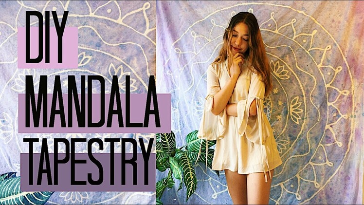 DIY Batik Mandala Tapestry - $5 ROOM DECOR! Urban Outfitters + Pinterest Inspired | Natasha Rose