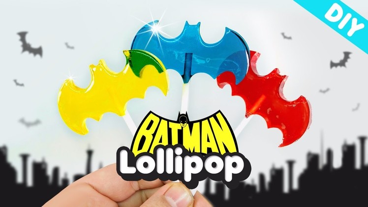 DIY BATMAN Lollipops Candy ! How To Make Colors Superhero BATMAN Candy Pops - Bat Chupa Chups