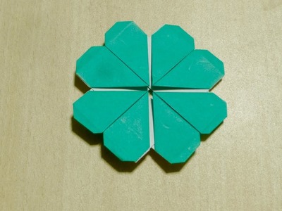 【DIY craft】Four leaves clover . Origami. The art of folding paper.