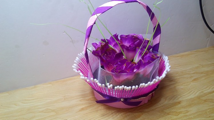 DIY Crafts - How to Make a Decorative Basket out of simple Materials + Tutorial !