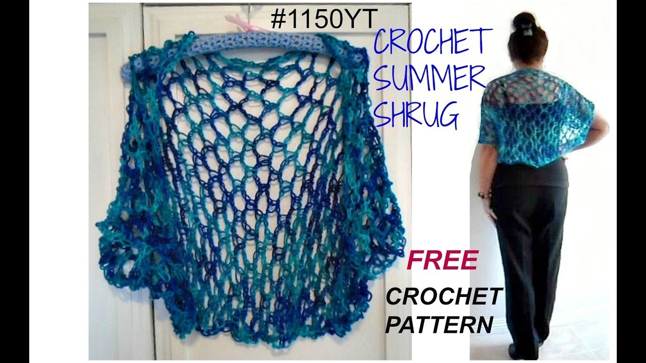 Diy Crochet Summer Shrug Pattern Free Pattern On Ravelry 1150yt Small To Plus Size