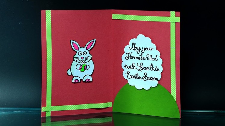 DIY Easter Cards - How to Make Easter Card With Bunny and Eggs