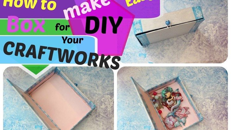 DIY EASY CARDBOARD BOX FOR GIFT CRAFT WORKS HOW TO MAKE - COME FARE SCATOLA