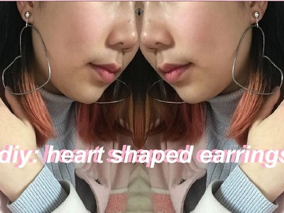 DIY: Easy Statement Heart Hoop Earrings from a Clothes Hanger