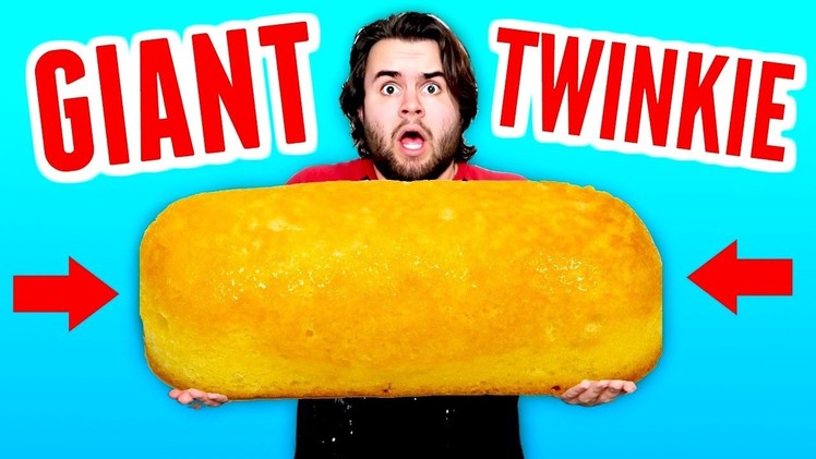 DIY Giant Twinkie! - How To Make HUGE TWINKIES!