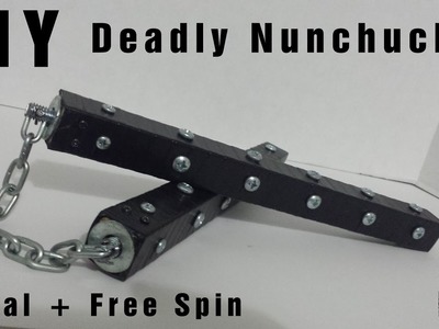 DIY: How to make Free Spin Nunchucks | Real Metal Nunchaku | 2017 Tutorial | HD1080p