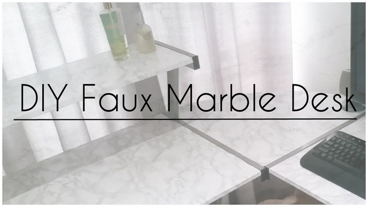 DIY Marble Desk.PC Table | Channygans