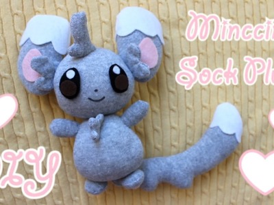 ❤ DIY Minccino Sock Plush! How To Make A Cute Pokemon Plushie~ ❤