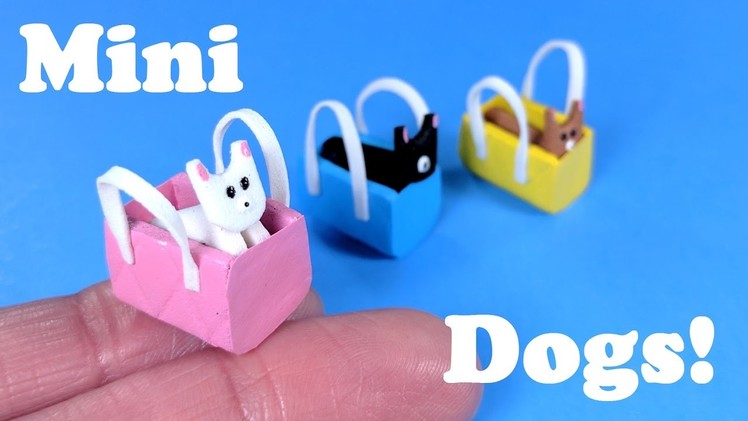DIY Miniature Toy Dog and Miniature Purse - Doll Crafts!