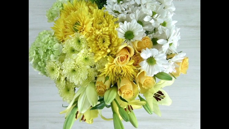 DIY: Try This Spring Flower Arrangement with Lilies, Daisies, Disbuds and More