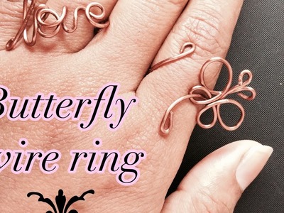 Easy DIY butterfly ring- Copper wire ring tutorial