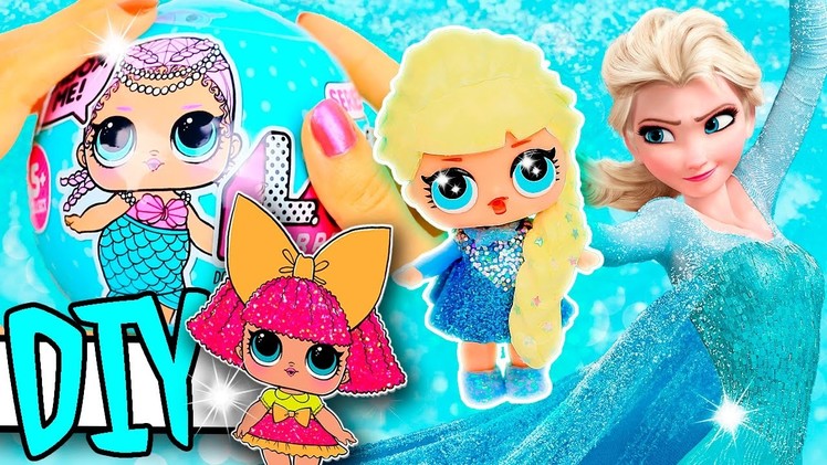 ELSA FROZEN LOL Surprise Custom Doll DIY | DISNEY Toy Tutorial | Lil Outrageous Littles
