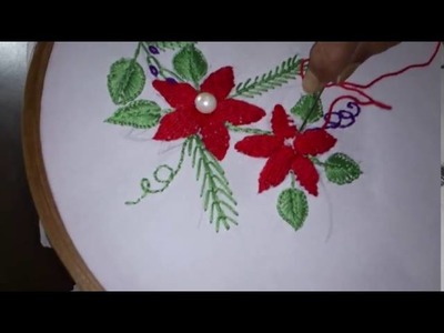 Hand embroidery #31 Embossing flower stitch leisha's galaxy