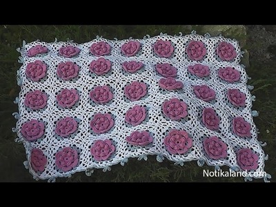 How to crochet a baby blanket for beginners Part 1 VERY EASY Tutorial Step by step
