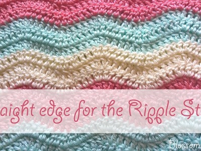 How to crochet a straight edge on a Ripple Stitch. Blanket