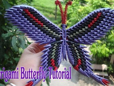 HOW TO MAKE 3D ORIGAMI BUTTERFLY | DIY PAPER BUTTERFLY TUTORIAL