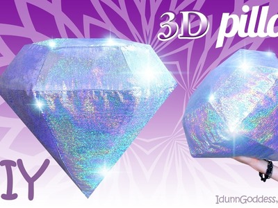 How To Make A Diamond Pillow – DIY 3D Holographic Gemstone Pillow