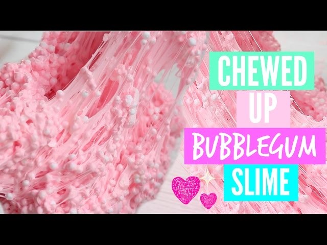 How To Make Chewed Up Bubblegum Slime! CHEAP RECIPE! DIY Crunchy Slime!