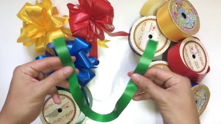 HOW TO MAKE EASY RIBBON BOWS, TUTORIAL, PRACTICE, ARTS, DECORATION, MUST WATCH, LEARN, STUDY, DO IT