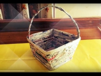 How to make newspaper basket | DIY easy handmade basket made of recycled newspaper | tutorial